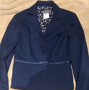 Navy blue suit jacket